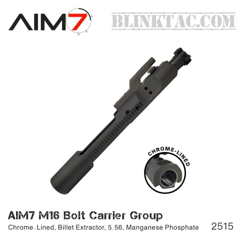 AIM7 M16 Bolt Carrier Group—Chrome-Lined, Billet Extractor