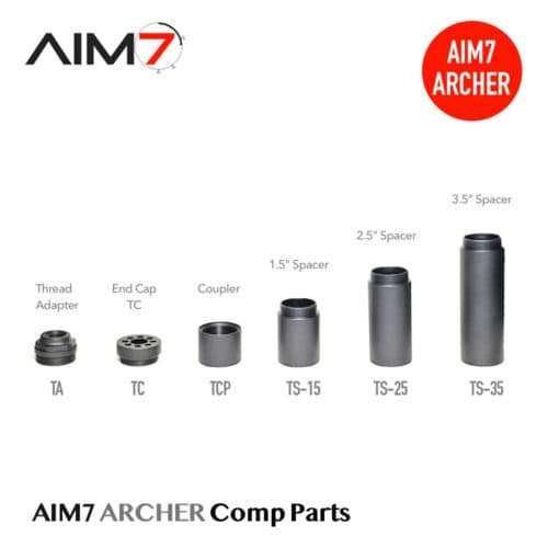 AIM7 Precision TB Modular Linear Compensator Body w/ End Cap & Adapter