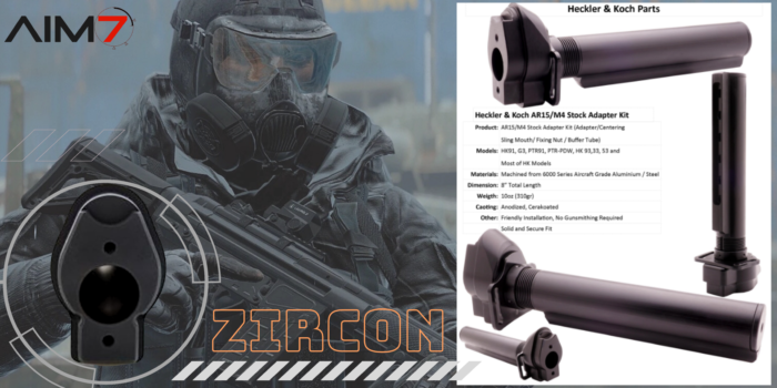 Aim7 ZIRCON HK & PTR AR  Adapter & Buffer Tube - Image 3