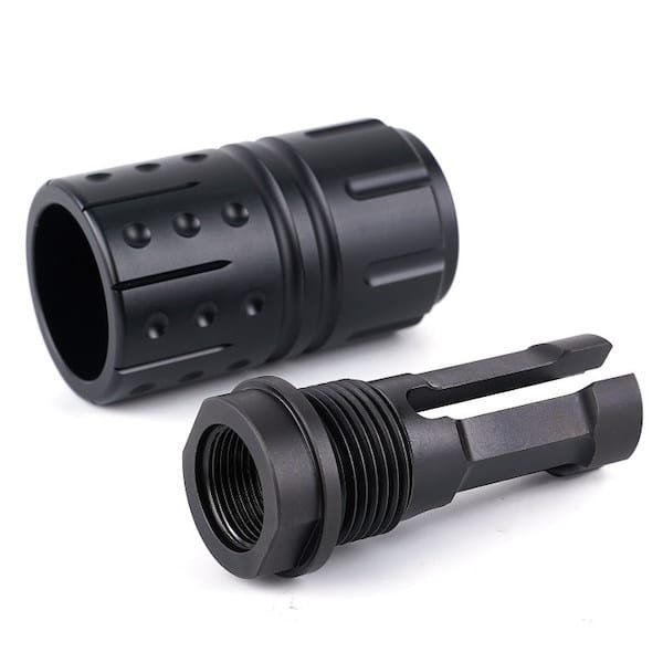 .223/5.56 Muzzle Brake 1/2x28RH Device Tactical Compensator .223 Thread W/ Sleeve Nut TTN-B1/56 - Image 3