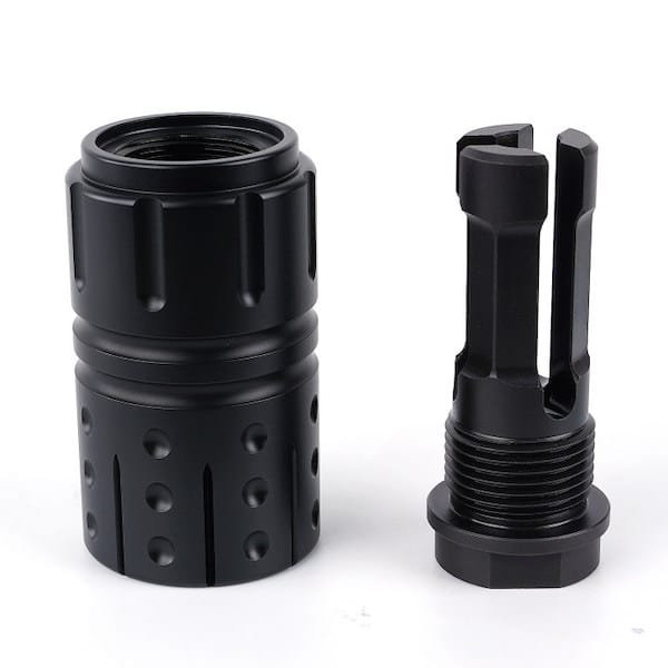 .223/5.56 Muzzle Brake 1/2x28RH Device Tactical Compensator .223 Thread W/ Sleeve Nut TTN-B1/56 - Image 8