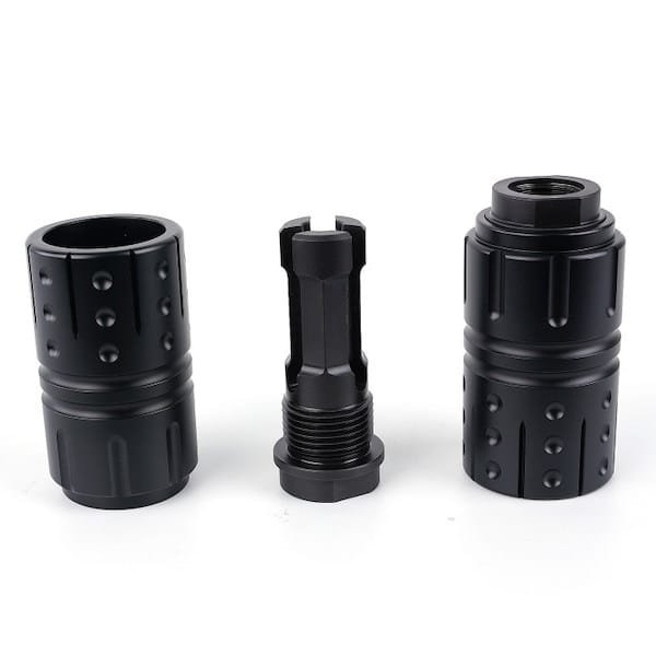 .223/5.56 Muzzle Brake 1/2x28RH Device Tactical Compensator .223 Thread W/ Sleeve Nut TTN-B1/56 - Image 4