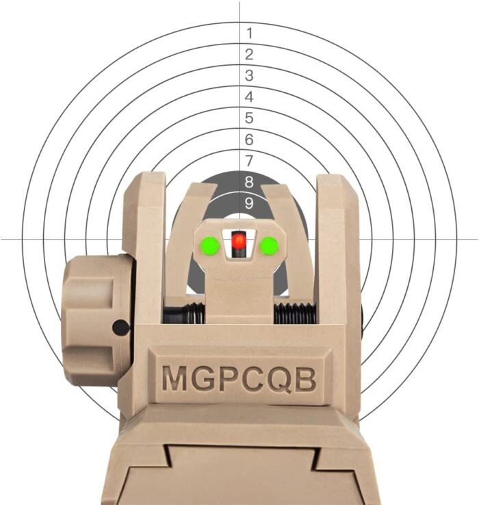 AR Sights Front and Rear Sights Green and Red Full Dots Polymer Fiber Optics - Image 3