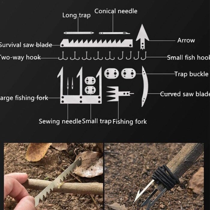 Blink Survival Multitool Card 22 in 1,Steel Credit Card Pocket Sized (4pcs) - Image 6