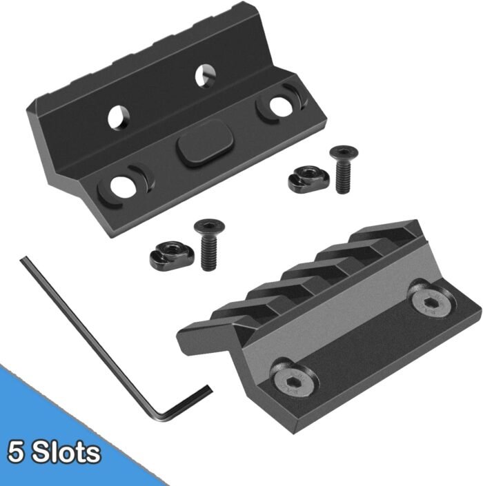 M-LOK 45 Degree Offset Accessories Weaver Mount 5 Slots & 3 SLOTS - Image 3