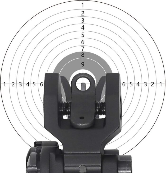 AR-15/AR-10 TACTICAL RAPID TRANSITION FRONT AND REAR FLIP UP BACKUP HK IRON SIGHTS FIT 21MM RAILS - Image 4