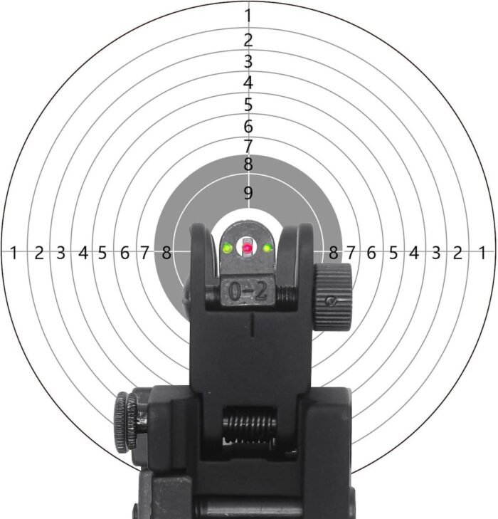 Flip Up Iron Sights -BlinkTac Iron Sights Fiber Optics Flip Up Rapid Transition Front and Rear Sights with Visible Red and Green Dots Fit Picatinny Weaver Rails - Image 8