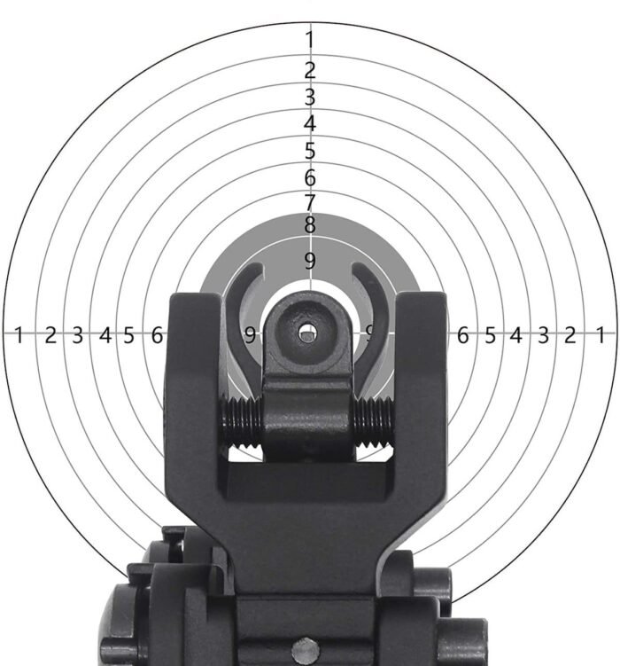 AR-15/AR-10 MIL-SPEC PLATFORM HK REAR AND FRONT FLIP-UP IRON SIGHT FIT 21MM RAILS - Image 4