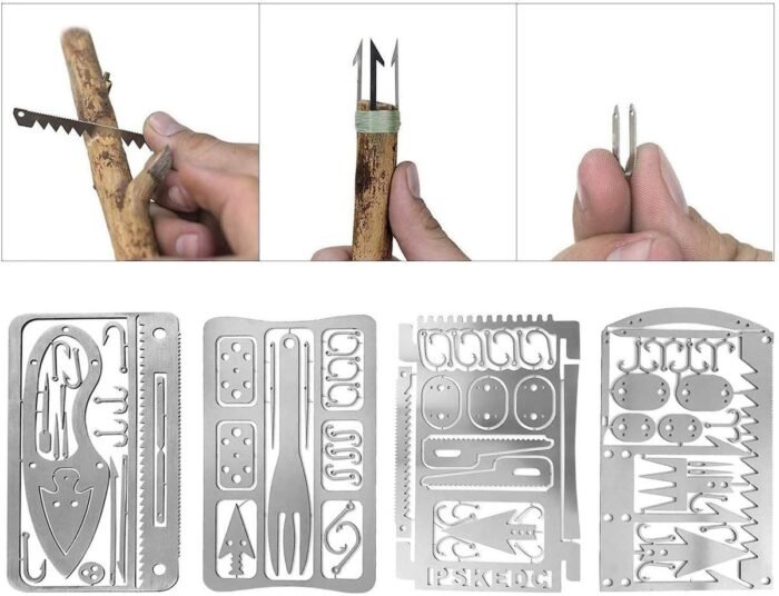 Blink Survival Multitool Card 22 in 1,Steel Credit Card Pocket Sized (4pcs) - Image 3