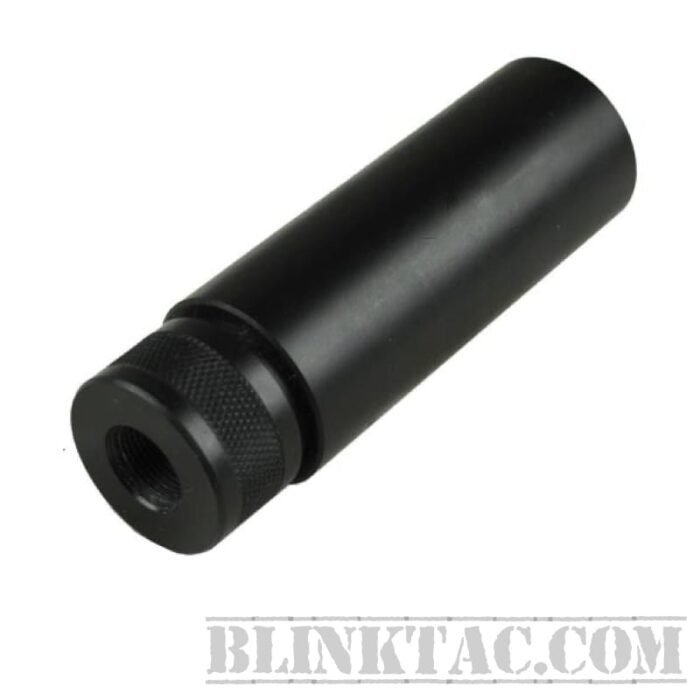 AK FAKE CAN  4 Inch 7.62×39 mm Muzzle Brake Blank 14×1 Left Hand Thread Black Hard Anodized Coating