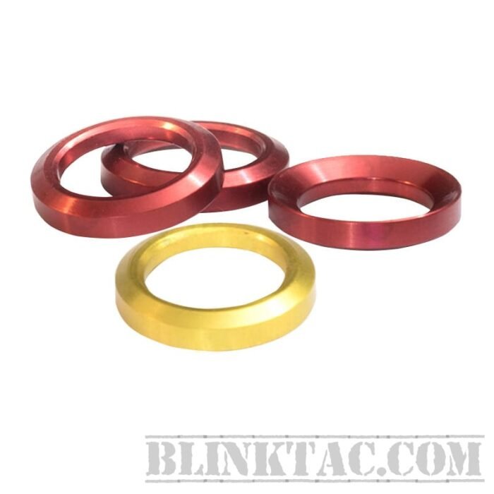 SLR Rifleworks Aluminum Crush Washer 3-Pack 5.56 (1/2-28 TPI) RED