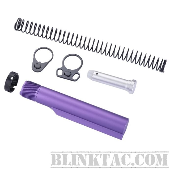 AR15/AR10 M4 Six Position Buffer Tube Kit -Mil-Spec - PURPLE
