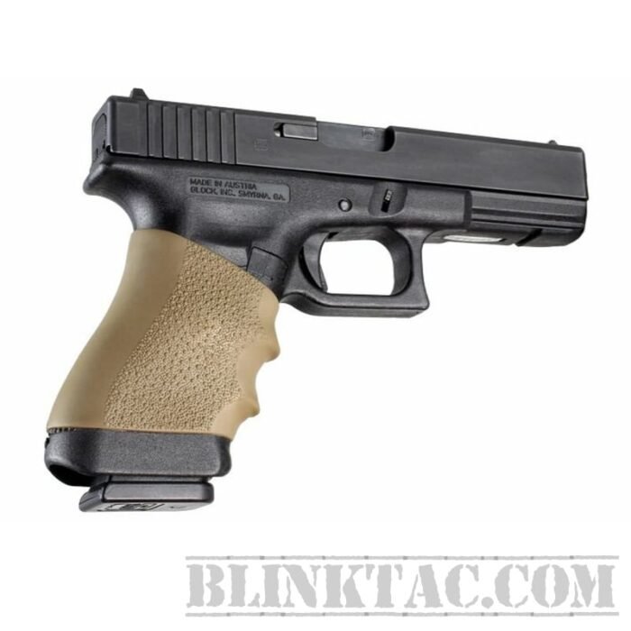 Rubber Grip Sleeve (Universal) Full Size Anti Slip Fits For Glock17 19 20 26, S&W, Sigma, SIG Sauer, Ruger, Colt, Beretta Models TAN - Image 2