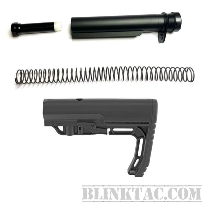 AR15/AR10 MFT Stock Minimalist w/Mil-Spec Buffer Tube Kit Black