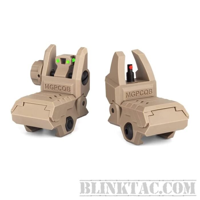 AR Sights Front and Rear Sights Green and Red Full Dots Polymer Fiber Optics