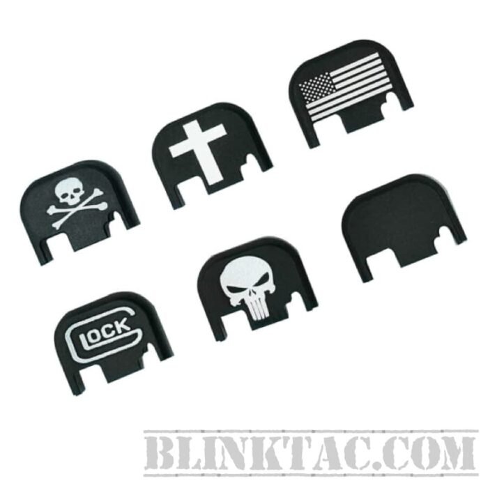 Glock Rear Cover Plate for Glock Gen 1 2 3 4 Fits All Models Glock 9mm 10mm .357 .40 .45 Except G42 or G43 Color: Punisher