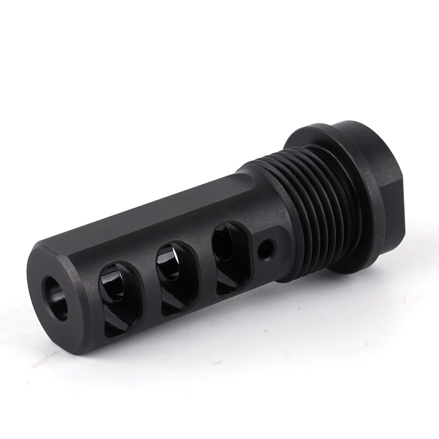 Steel Muzzle Brake 9MM 1/2""X 28 + 13/16 X 16 Threaded Aluminium Outer Sleeve - Image 7