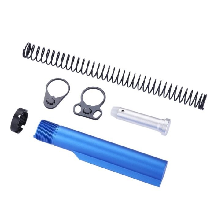 AR15/AR10 M4 Six Position Buffer Tube Kit -Mil-Spec - GREEN - Image 4