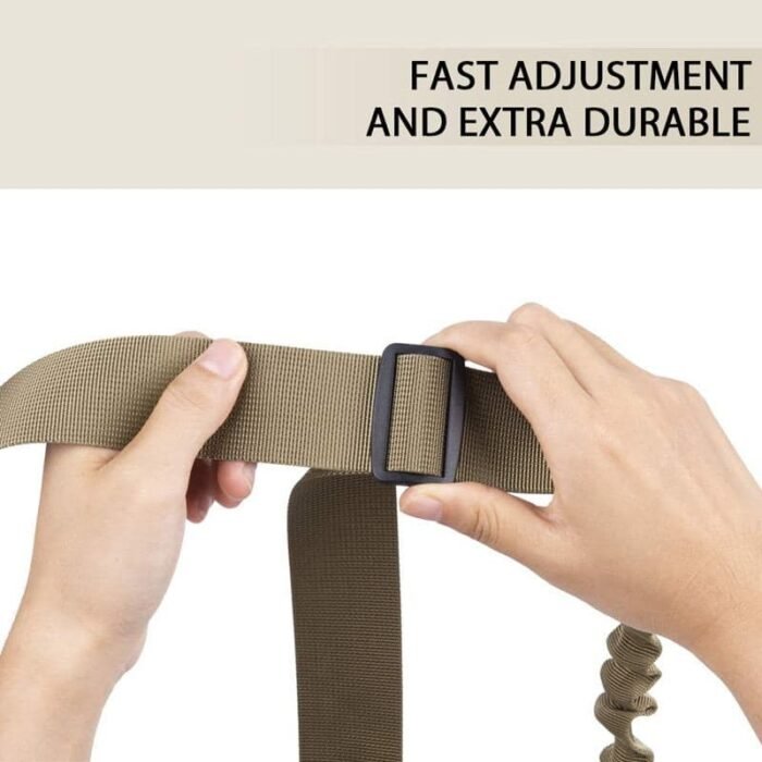 Tactical Two Point Quick Detach Sling Rifle Gun Sling Dual Bungee Strap Snap Hook Adjustable - Image 4