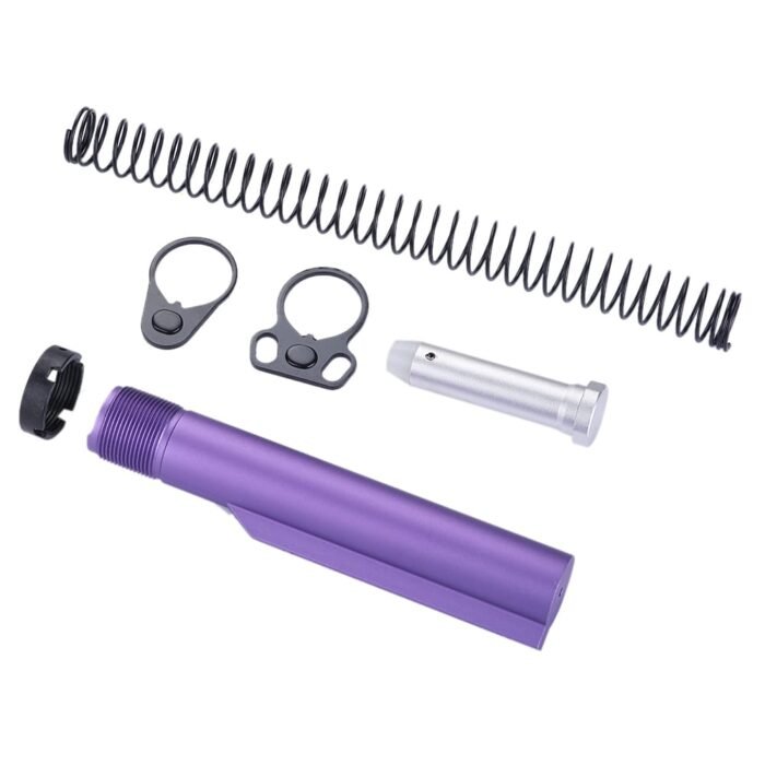 AR15/AR10 M4 Six Position Buffer Tube Kit -Mil-Spec - GREEN - Image 5