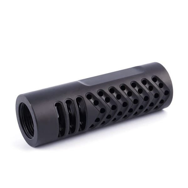 Multi Hole Design High Quality Steel Muzzle Brake .223/5.56 . Tactical Muzzle Device 1/2x28  With Free Timing Nut And Crush Washer MB460 - Image 5