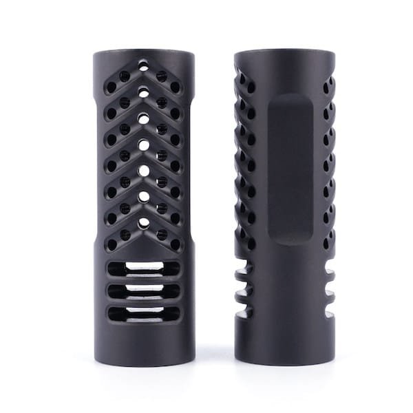 Multi Hole Design High Quality Steel Muzzle Brake .223/5.56 . Tactical Muzzle Device 1/2x28  With Free Timing Nut And Crush Washer MB460 - Image 2
