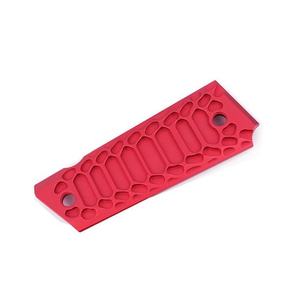 Valkyrie Dynamics 1911 Government/Commander Full Size Grips Aluminum Cobra Skeleton Brushed FS-02silver/RED/FDE - Image 4