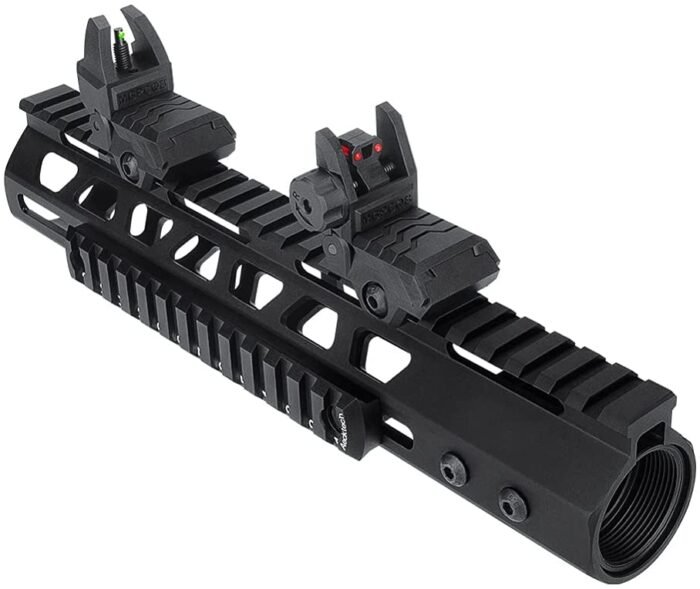 AR15/AR10 Front Rear Sight Foldable with Fiber Optic - Image 8