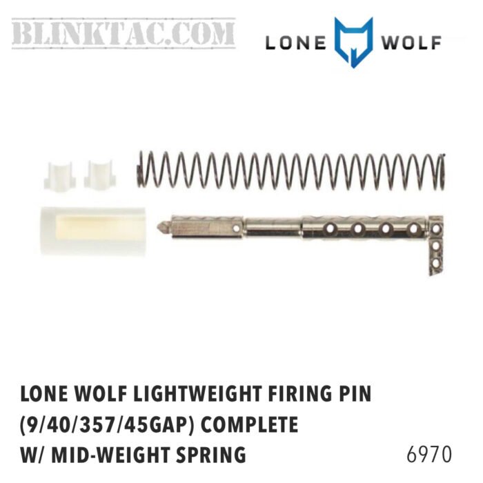 Lone Wolf  Lightweight Firing Pin (9/40/357/45GAP) COMPLETE W/ MID-WEIGHT SPRING
