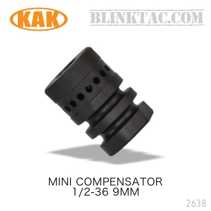 KAK Industry 1/2x36 9MM Mini Compensator Muzzle