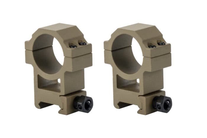 30mm Heavy Duty High Performance Scope Rings | Picatinny Mount | High Profile | Flat Dark Earth - Image 4