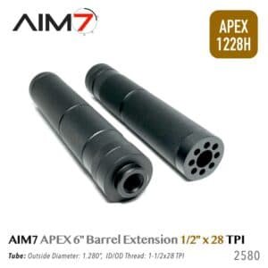 AIM7 Precision APEX Modular Linear Compensator Body W/ Cap & Adapter 6" BARREL EXTENSION Fake Silencer/Suppressor (Cap B)