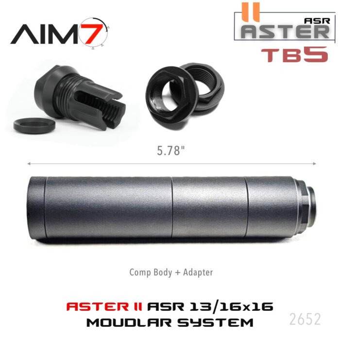 AIM7 ASTER Modular Comp Body + Breek Arms 3FO-S Flash Hider Short TB-5