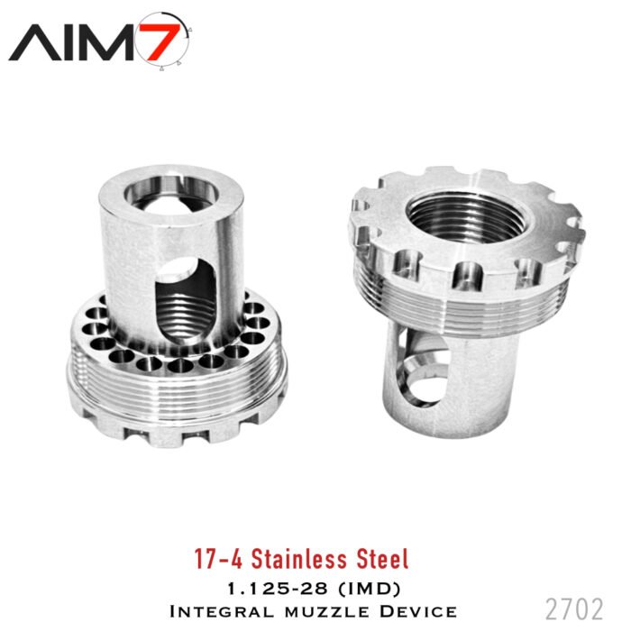 AIM 7 Integral Muzzle Device (IMD)  Thread Mount 1.125x28 ALPHA 5/8X24 TPI - Image 3