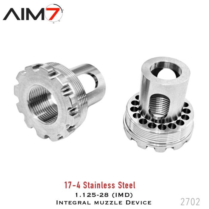 AIM 7 Integral Muzzle Device (IMD)  Thread Mount 1.125x28 ALPHA 5/8X24 TPI - Image 4