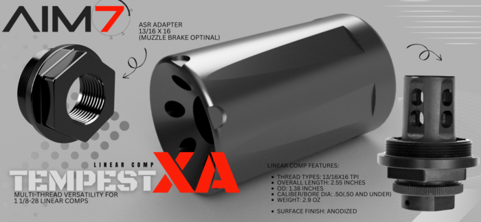 AIM7 TEMPEST XA Linear Muzzle Compensators ASR 13/16 X 16 - Image 8