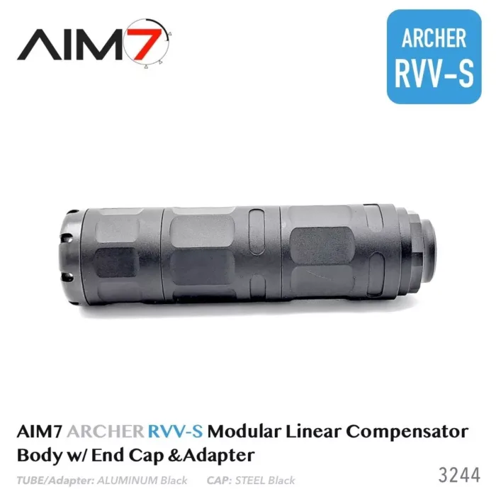 AIM7 ARCHER RVV-S Modular Linear Comp Multi 223, 30CAL, 9mm Aluminum Black - Image 9