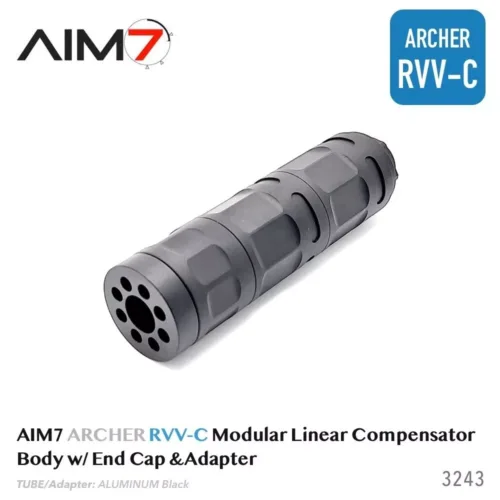 AIM7 ARCHER RVV-C Modular Linear Comp Multi 223, 30CAL, 9mm Aluminum Black