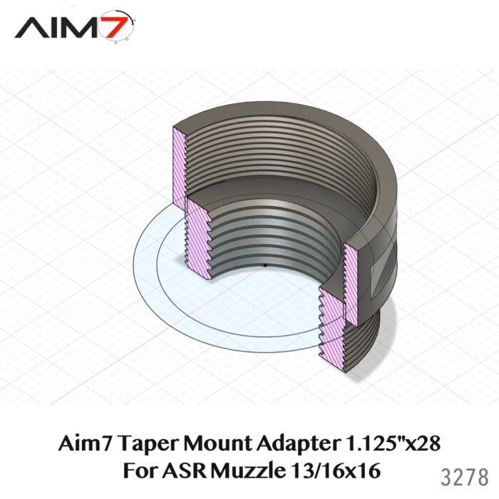 AIM7 Tempest XDT PLAN-A Mount & Linear Muzzle Compensator 1"X20 - Image 2