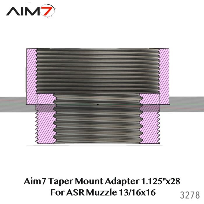 AIM7 Tempest XDT PLAN-A Mount & Linear Muzzle Compensator 1"X20 - Image 3