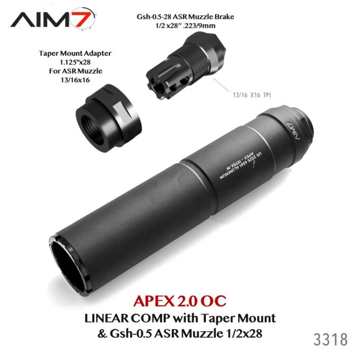 AIM7 APEX 2.0-Knurled Modular Comp ASR Gsh 0.5  OC 556/223 - Image 2