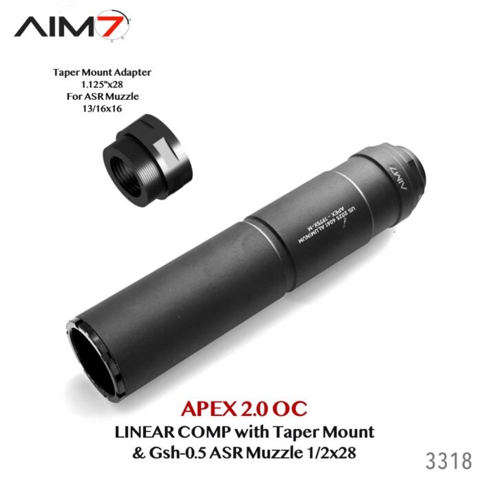 AIM7 APEX 2.0 Smooth Modular Comp ASR adapter OC 556/308/9mm/45ACP/30CAL