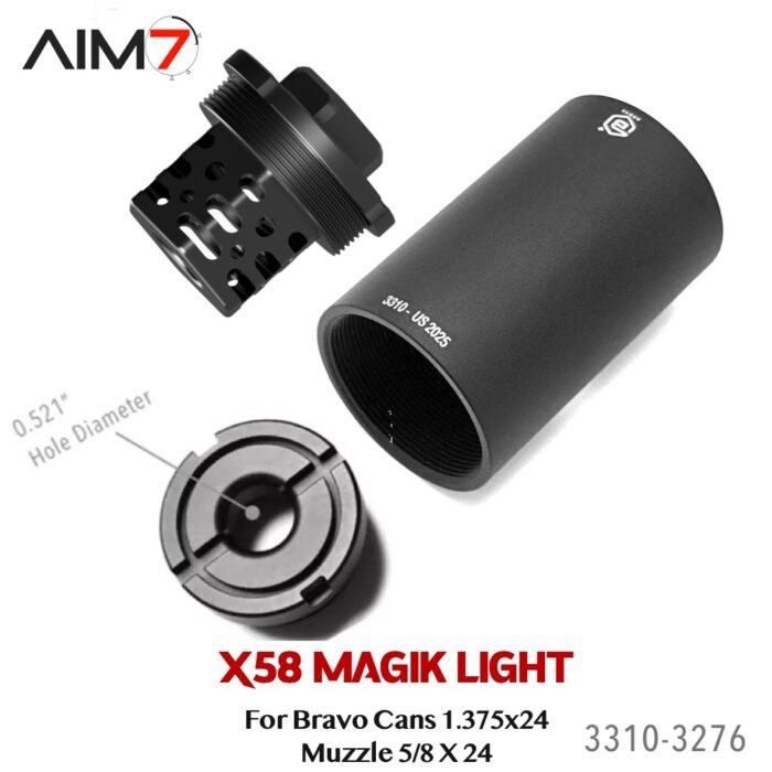Aim7 X58-MAGIK LIGHT Muzzle 5/8x24 For Bravo Tubes