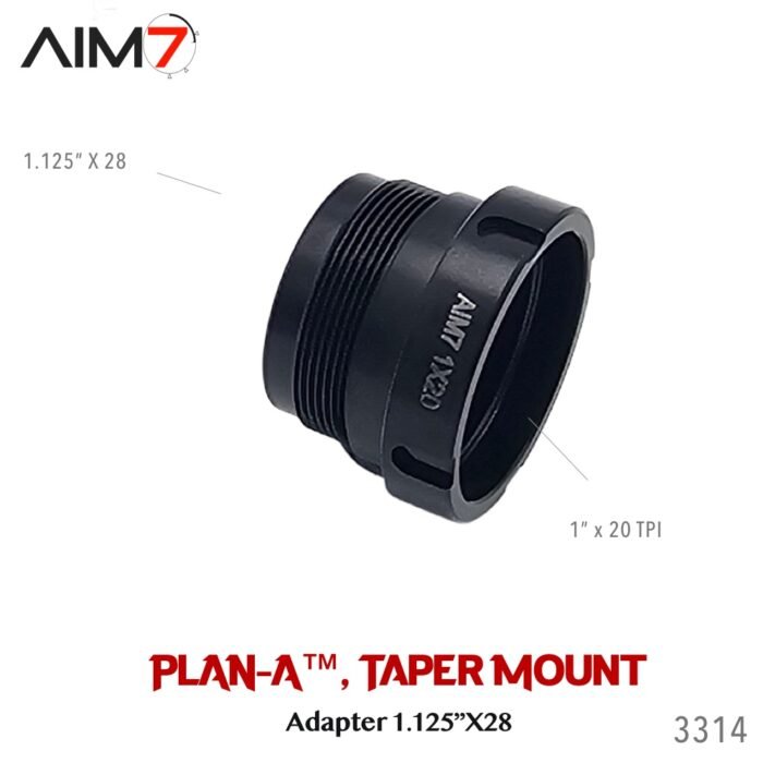 Aim7 PLAN-A Short Taper Mount Hub Adapter (1.125" X 28) - Image 2