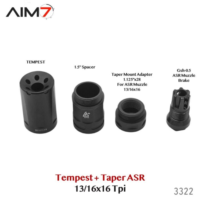 AIM7 Tempest XDT Taper ASR & Gsh-0.5 Linear Muzzle Compensator 556/223/22 - Image 5