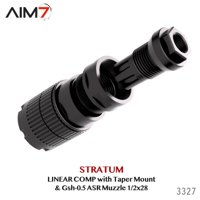 Aim7 Stratum Linear Comp with Taper ASR Mount & Gsh-0.5 Muzzle Brake 1/2x28-5/8x24 - Image 23