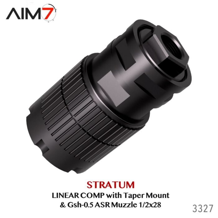 Aim7 Stratum Linear Comp with Taper ASR Mount & Gsh-0.5 Muzzle Brake 1/2x28-5/8x24 - Image 20