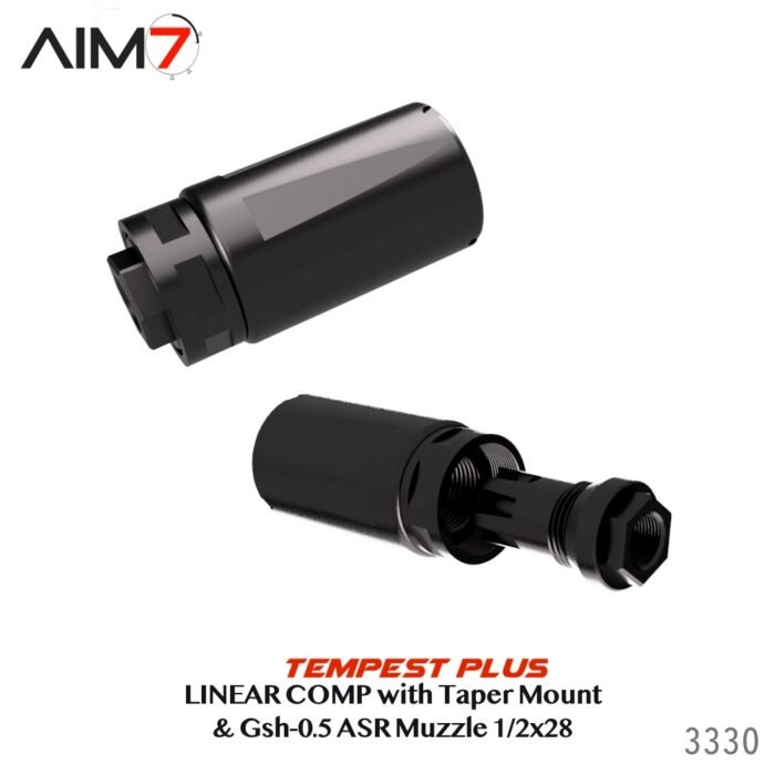 Aim7 Tempest Plus Taper ASR & Gsh-0.5 Linear Muzzle Compensator 556/223/22/30cal - Image 7