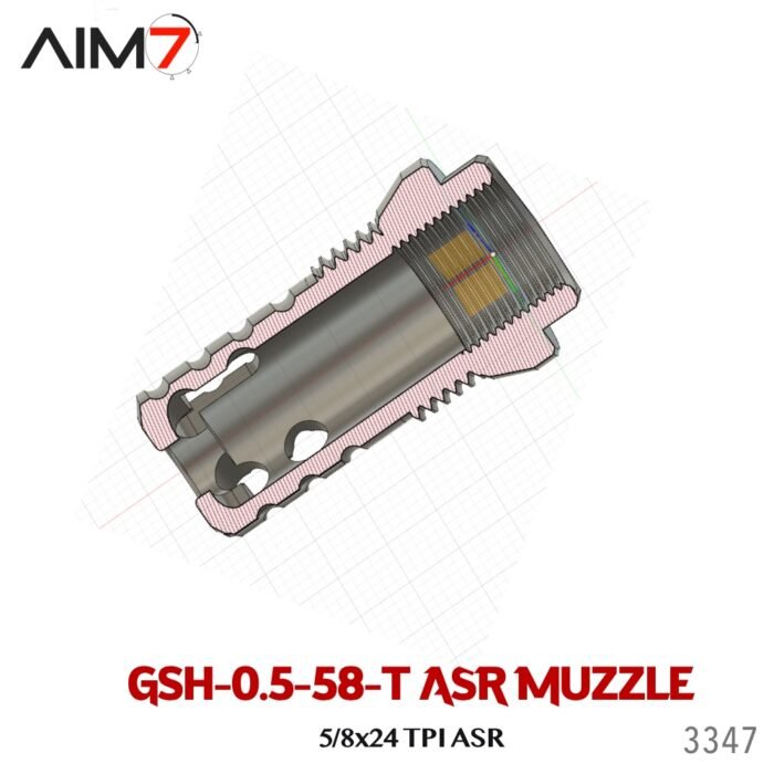 Aim7 Stratum Linear Comp with Taper ASR Mount & Gsh-0.5 Muzzle Brake 1/2x28-5/8x24 - Image 29