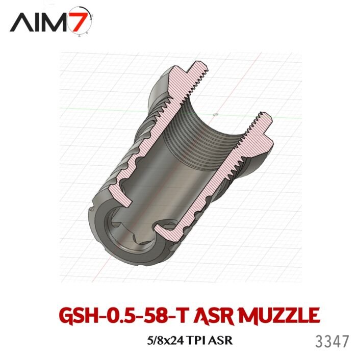 Aim7 Stratum Linear Comp with Taper ASR Mount & Gsh-0.5 Muzzle Brake 1/2x28-5/8x24 - Image 28